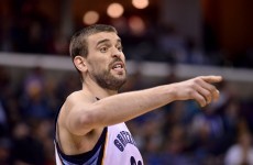 A Spanish player tried to bring his soccer skills to the NBA last night