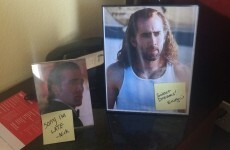 Legendary hotel concierge decorate guest's room with photos of Nic Cage