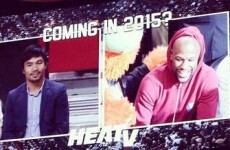 Mayweather and Pacquiao met for the first time last night at an NBA game