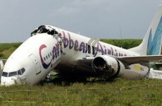In pictures: cheers turn to screams as plane breaks in two