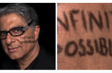 Deepak Chopra writes 'possibilities' on his face, spells 'possibilities' wrong