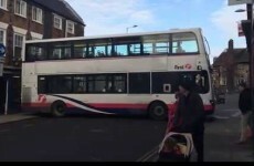 Bus driver attempts three-point turn on narrow street, goes as well as expected