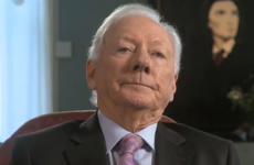 Gay Byrne does NOT look impressed with Stephen Fry talking about an 'evil God'