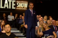Someone was incredibly excited to be in the Late Late Show audience last night...