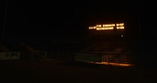 It's pitch black in Omagh as the lights go out during Tyrone vs Monaghan