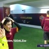 Roma mascot blown away with emotion after shaking Totti's hand