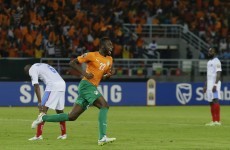 Yaya Toure almost broke the net as Ivory Coast progressed to the AFCON final today