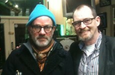 So Michael Stipe was hanging around a barbershop in Dublin last night...