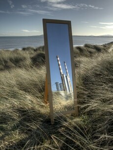 People are loving this photographer's clever mirror image of Poolbeg towers