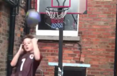 Dublin kid accidentally nails incredible basketball shot (while talking to his mam)