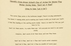 Dublin school rejigs Let It Go into adorable water charges song