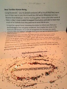 Take a break and discover what really happens when someone ships you glitter