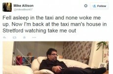 Guy falls asleep in taxi, ends up in driver's house watching Take Me Out