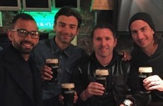 Robbie Keane took the LA Galaxy lads to the home of the black stuff last night