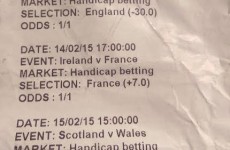 The excruciating randomness of gambling on rugby summed up in one betting slip