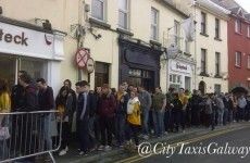 Here's the massive queue outside a Galway pub this morning for Donegal Tuesday