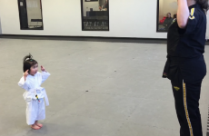 This 3-year-old karate student is impossibly cute