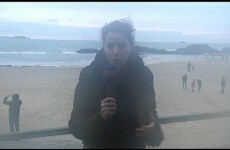 A weather reporter named Fanny was knocked over by a huge wave on live TV