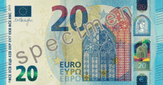 Here's what the new €20 note looks like