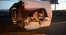 Dozens injured after California train crashes into truck on tracks