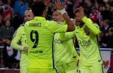 Luis Suarez scores twice on his return to England... but Messi proves he's human