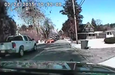 Dashboard cam captures gas explosion in suburban street