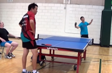 Behold the luckiest table tennis shot of all time
