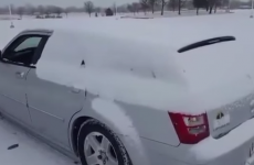Here's how you use a car's bass system to get snow off the roof