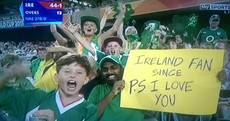 This new* Ireland supporter has the best sign of the Cricket World Cup