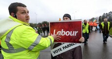 'Hide your phone, here comes Joan': A few hundred protesters are outside the Labour conference