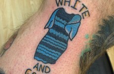 A man has only gone and tattooed #TheDress on himself