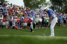 Watch Pádraig Harrington sink a clutch birdie putt on 18 like it's 2008 all over again