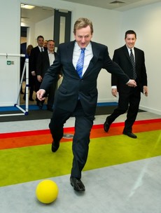 Enda Kenny enjoyed himself at a big jobs announcement in Dublin today