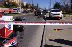 Four police injured as car ploughs into crowd in Jerusalem