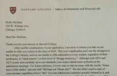 This Harvard rejection letter went super viral but it's totally fake