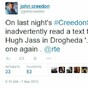 RTÉ's John Creedon was the victim of a classic Simpsons gag last night