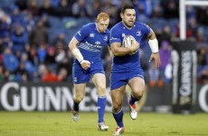Ben Te'o picked a perfect line to score his first Leinster try
