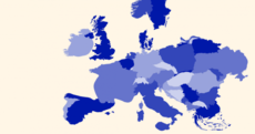 Here's what Europe would look like if it were redrawn based on debt per person