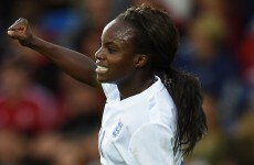 England's Eniola Aluko gives Lionel Messi a run for his money with brilliant solo goal