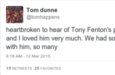 Tributes are already pouring in for much-loved DJ Tony Fenton