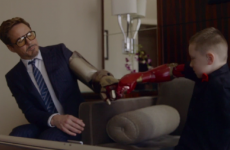 Robert Downey Jr surprised a young fan with his very own 'Iron Man arm'