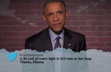 Obama read out all these mean tweets about himself