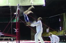 Safe hands: This coach saved his gymnast from a terrifying head-first fall TWICE!