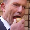 Australian Prime Minister chomps down on raw onion with the skin still on