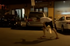 This drunk lad tried to skate home from the pub, made a beautiful mess of it