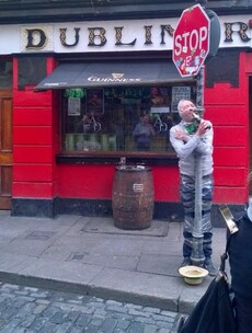 It looks like this guy had a little too much fun in Temple Bar yesterday...