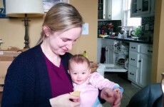 This baby thinks her Mam eating crisps is absolutely hilarious