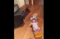 This Dad devised an innovative way to get his newborn baby to sleep