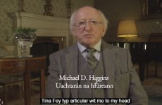 YouTube totally mangled the subtitles on Michael D. Higgins' Paddy's Day address