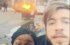 A guy tried to take a selfie in front of a fire and quickly learned his lesson